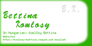 bettina komlosy business card