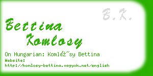 bettina komlosy business card